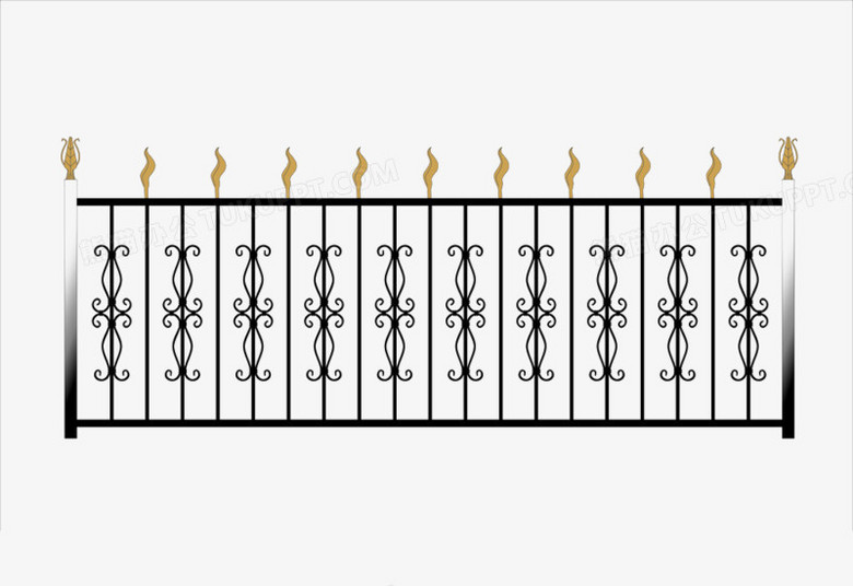 免費(fèi)下載鐵藝護(hù)欄PNG圖片素材，盡在熊貓辦公